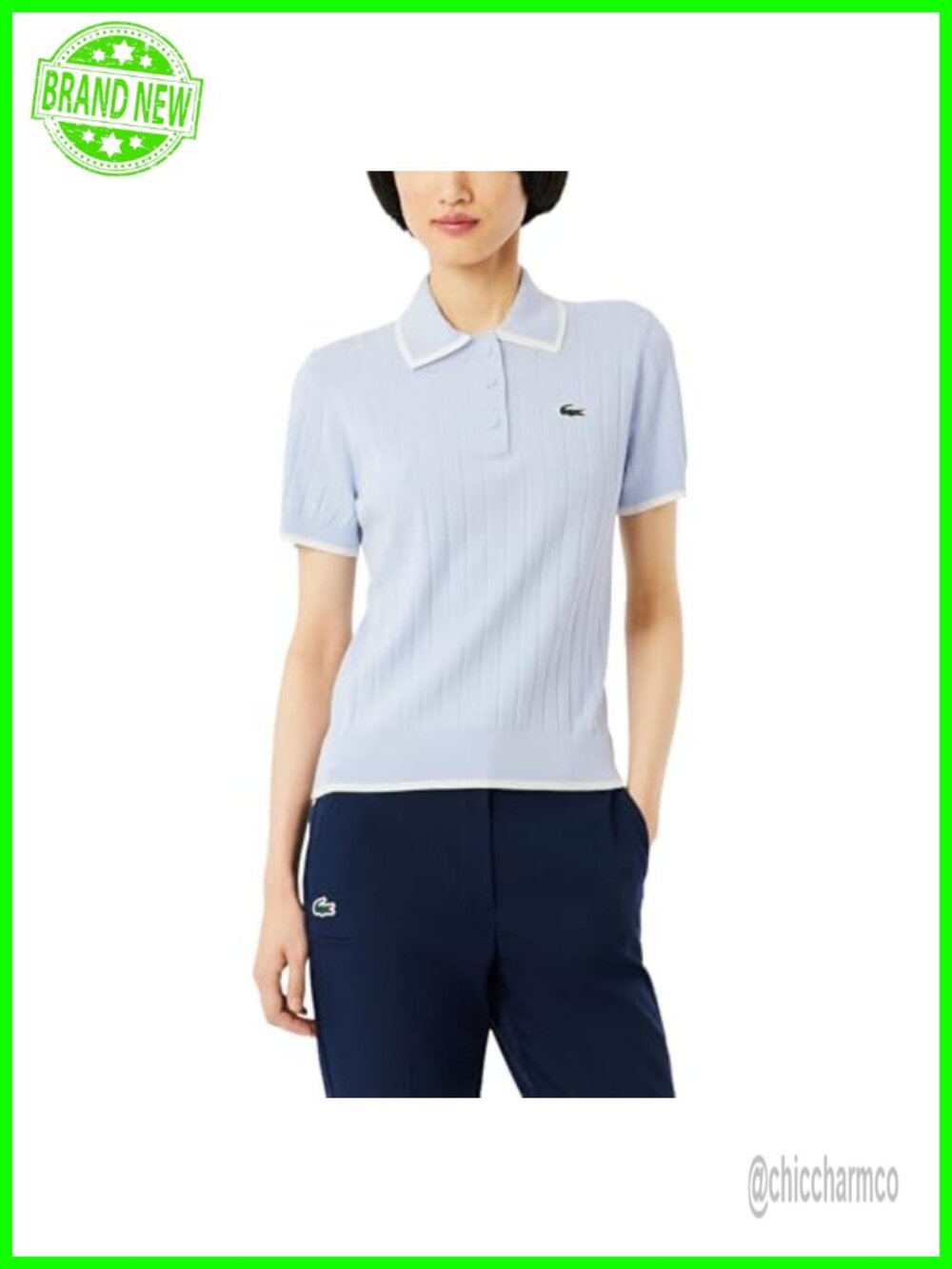 Lacoste Short Sleeve Polo Collar Golf Sweater Regular Fit Stretch